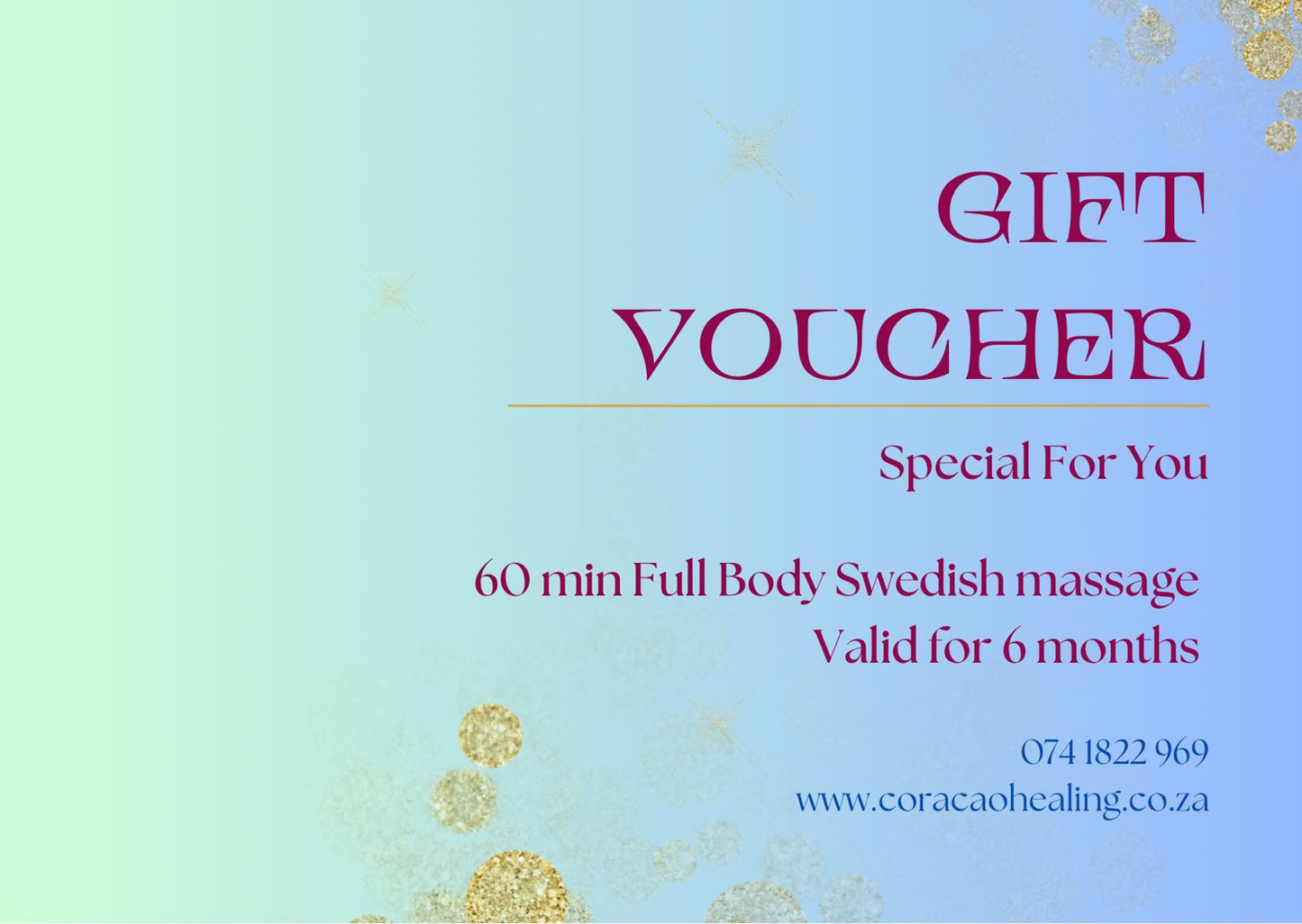 Massage Vouchers